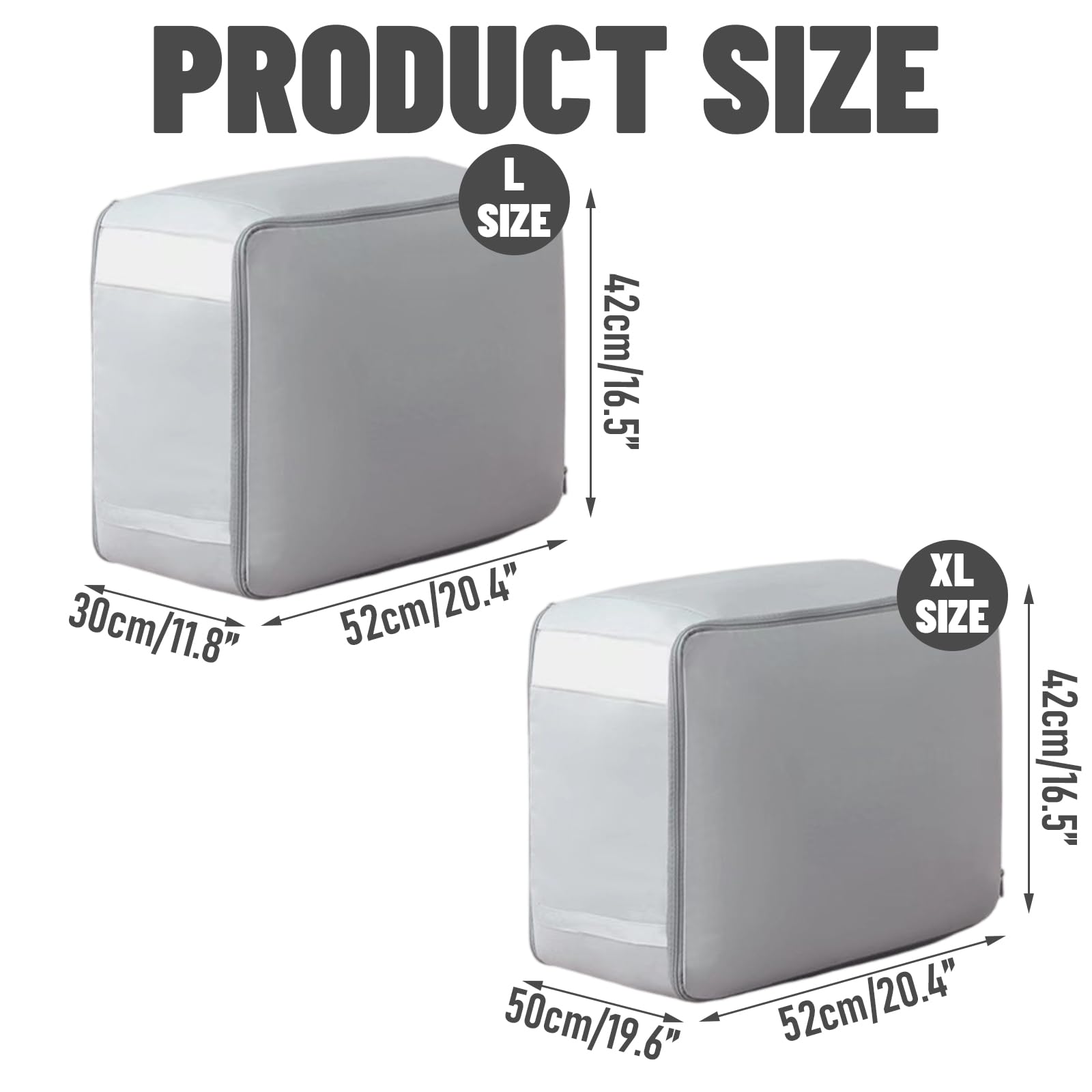 Sac de Compression Ultime - Spacemaster, Organiseur Auto-Compressant Peu Encombrant, Grands Sacs de Compression Rangement, léger, pliable, Rangement Couette Compression avec poignées renforcées (XL)