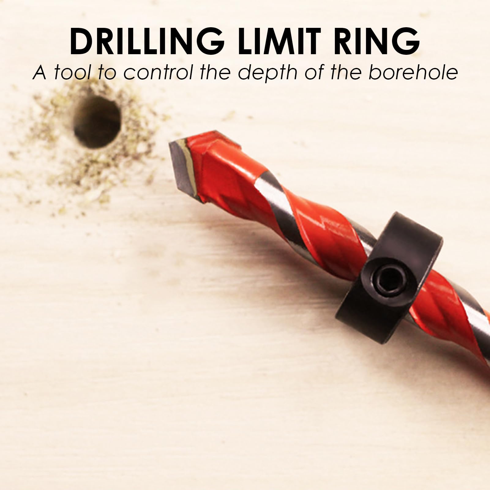 Depth Stop Drill Bit - Drill Stop Collar Set Positioner Ring & Hex Key 3- 16mm From Other Power Tools - Price 5.42