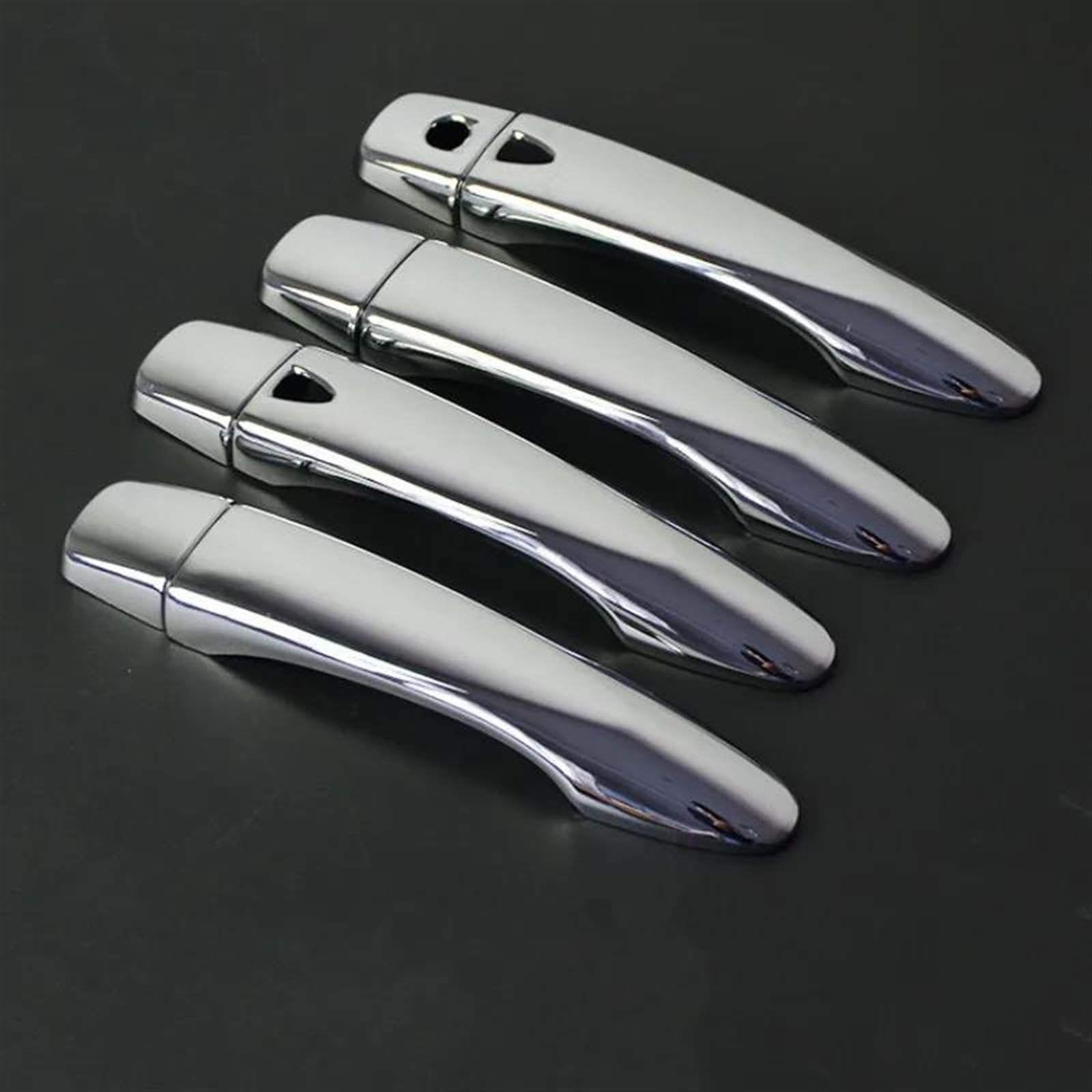 KJHOPY Car Exterior Door Handle Trim Cover Decoration Accessories for Nissan X-Trail T32 MK3 2014-2020 X Trail for XTrail Exterior Door Handle(Silver A)