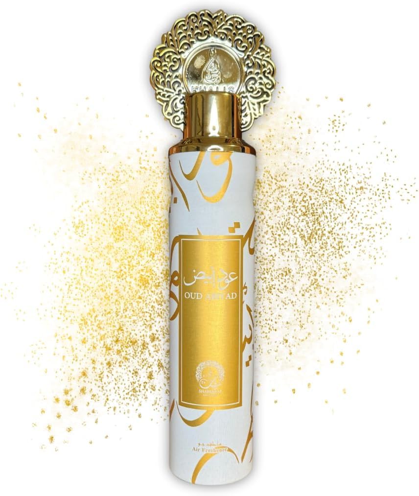 Sharqiyat Oud Abiyad Eau de Parfum 300 ml – luksusowy arabski zapach dla kobiet i mężczyzn | intensywny i ciepły zapach Oud z bursztynem, piżmem i wanilią