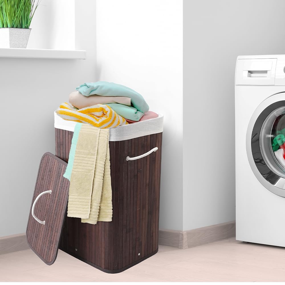 The Better Home Bamboo Laundry Bag 72 Litres With Lid (Pack of 1) | Foldable Laundry Basket For Clothes | Washing Clothes Basket | Clothes Bin (Bag) (B0C6KSHTVR) Amazon Price History, Amazon Price Tracker