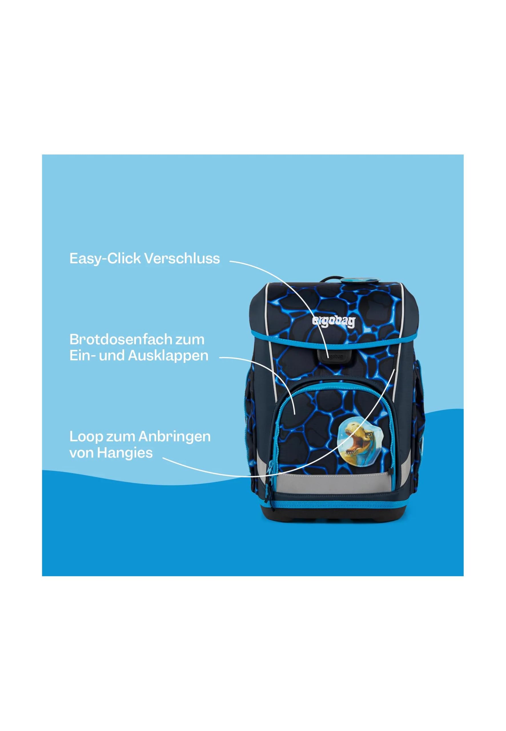ergobag cubo light Bundle Set AW25/26, ergonomischer Schulranzen, extra leicht, Set 6-teilig, 860 g ZauBärwelt - Mint