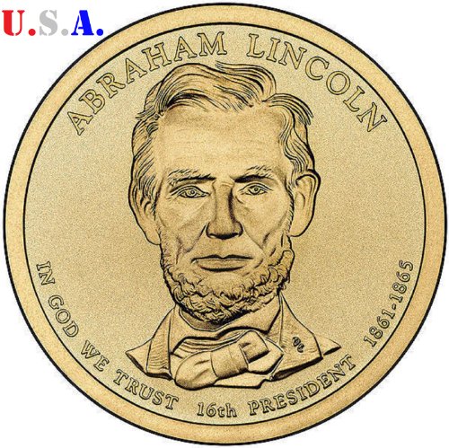 The Abraham Lincoln Presidential Golden Dollar Uncirculated Coin 2010 P & D Mint-2 coins