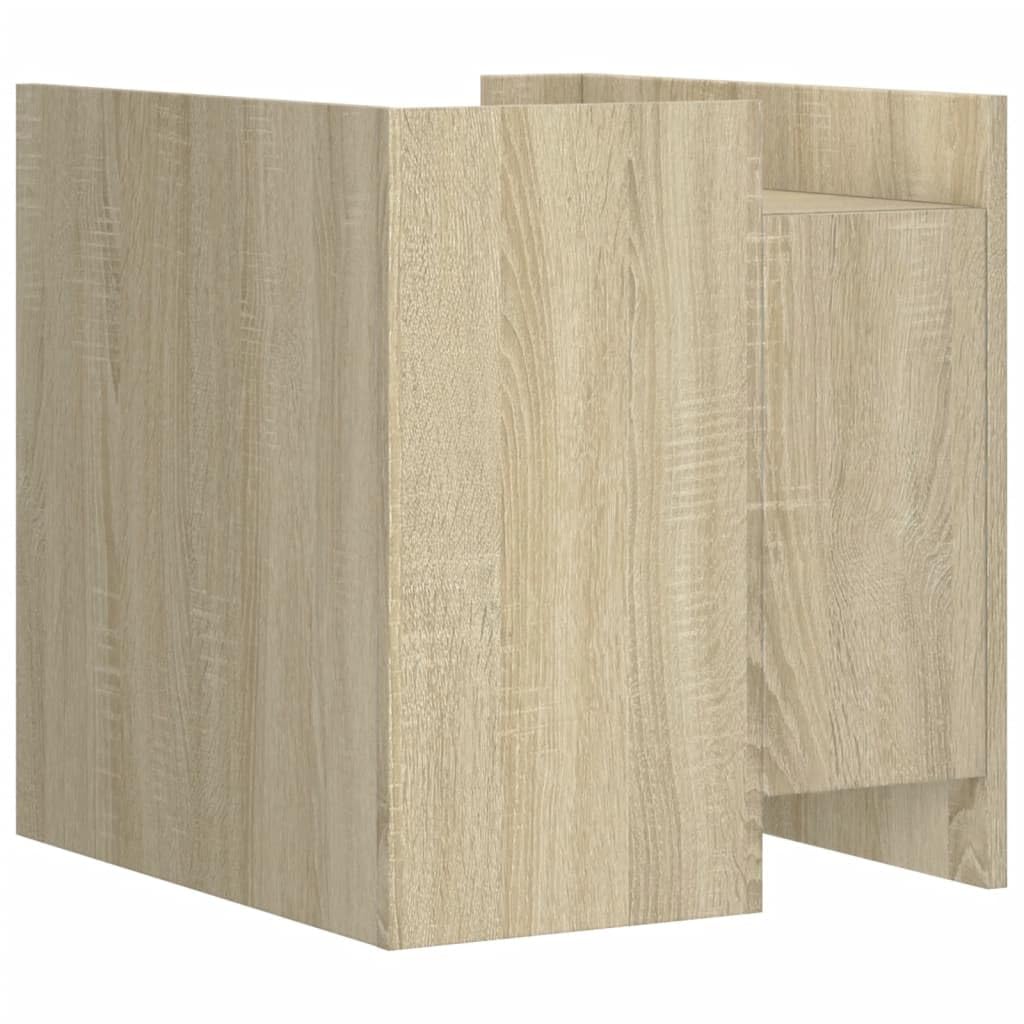 Stilvoller Nachttisch aus Holzwerkstoff mit Stauraum, feuchtigkeitsbeständig und stabil für Schlafzimmer oder Wohnzimmer, Montagemöglichkeiten beidseitig