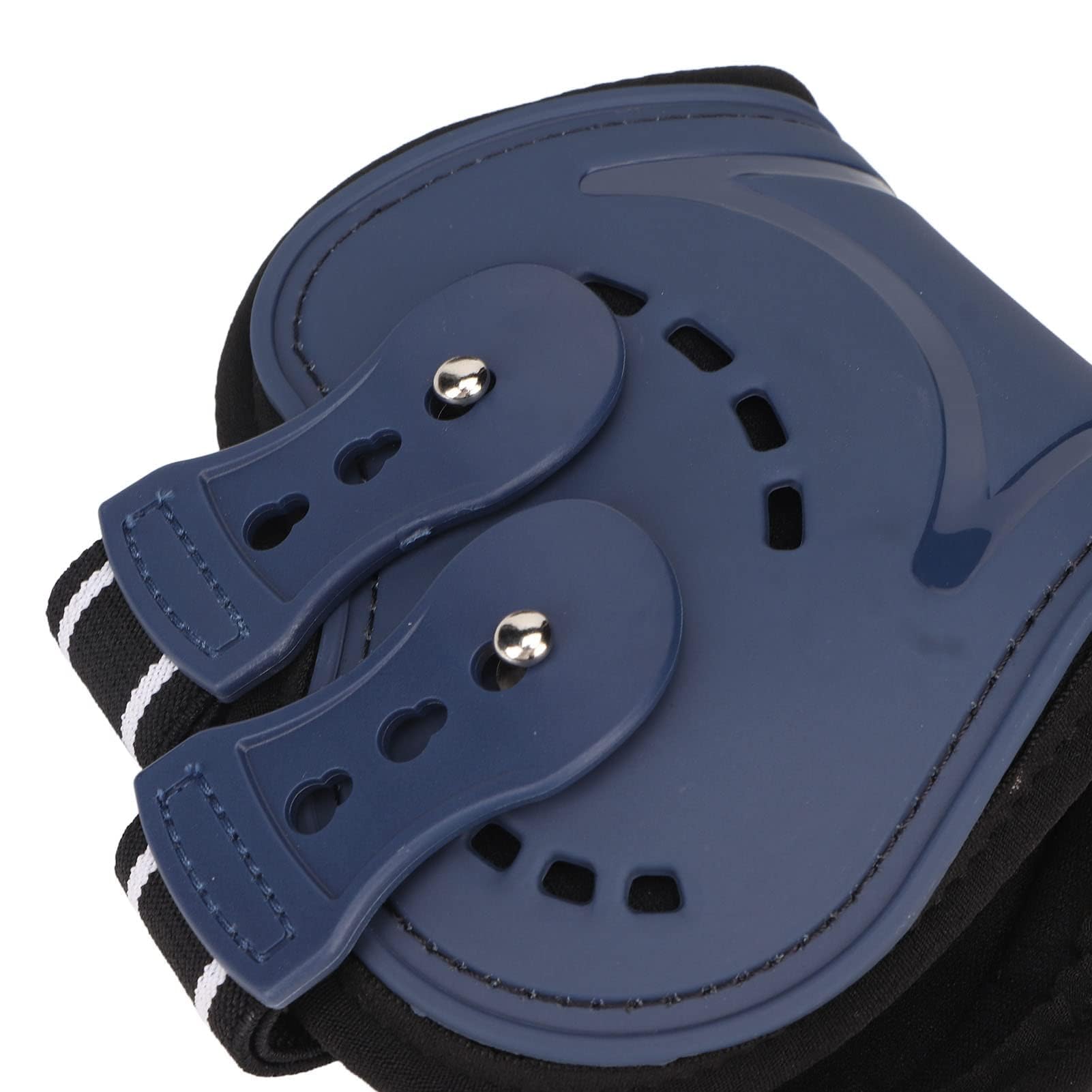 Botas Protectoras Para Tendón De Caballo, Bota De Menudillo Frontal Abierta Ajustable, Botas Protectoras Transpirables Para Tendón De Salto De Caballo, Juego Azul De 4(M)