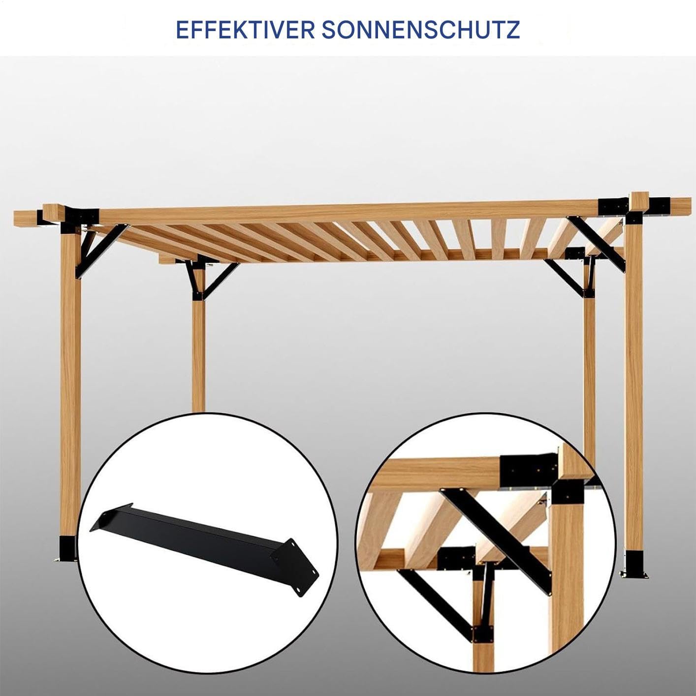 Kit Di Staffe Per Pergola 2 Pezzi Supporto Angolare 45 Gradi Per Pergola | Kit Di Montaggio Per Capanno Da Giardino Per Parete Angolo Armadio Cabina Banco Cucina Esterna Scaffale Lavello