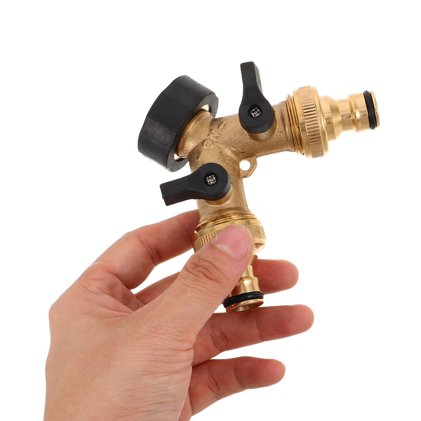 Homoyoyo Sdoppiatore y per Tubo Flessibile Acqua Deviatore per Tubo Flessibile in Rame Adattatore da Giardino Collegamento Rapido per Uso Esterno Connettore y per da Giardino Corpo in Rame