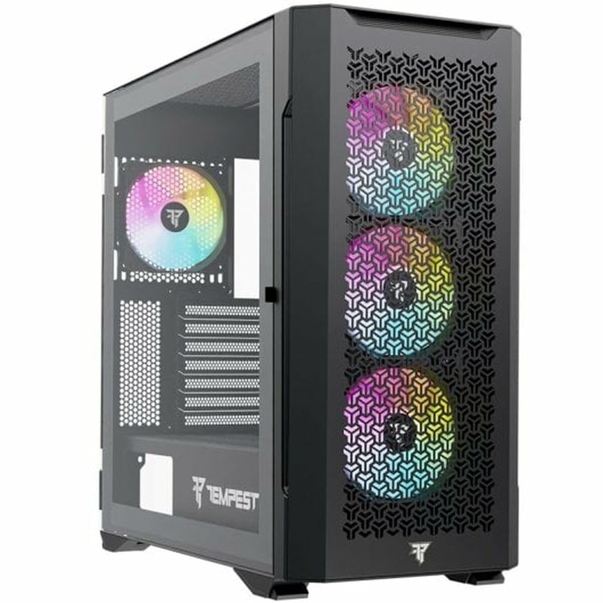 Tempest Caja PC Bastion ARGB ATX, Cristal Templado, USB 3.0, Negra
