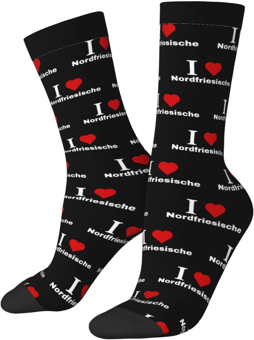 I love Nordfriesische Socks For Men Women Sport Crew Athletic Running Wicking Socks