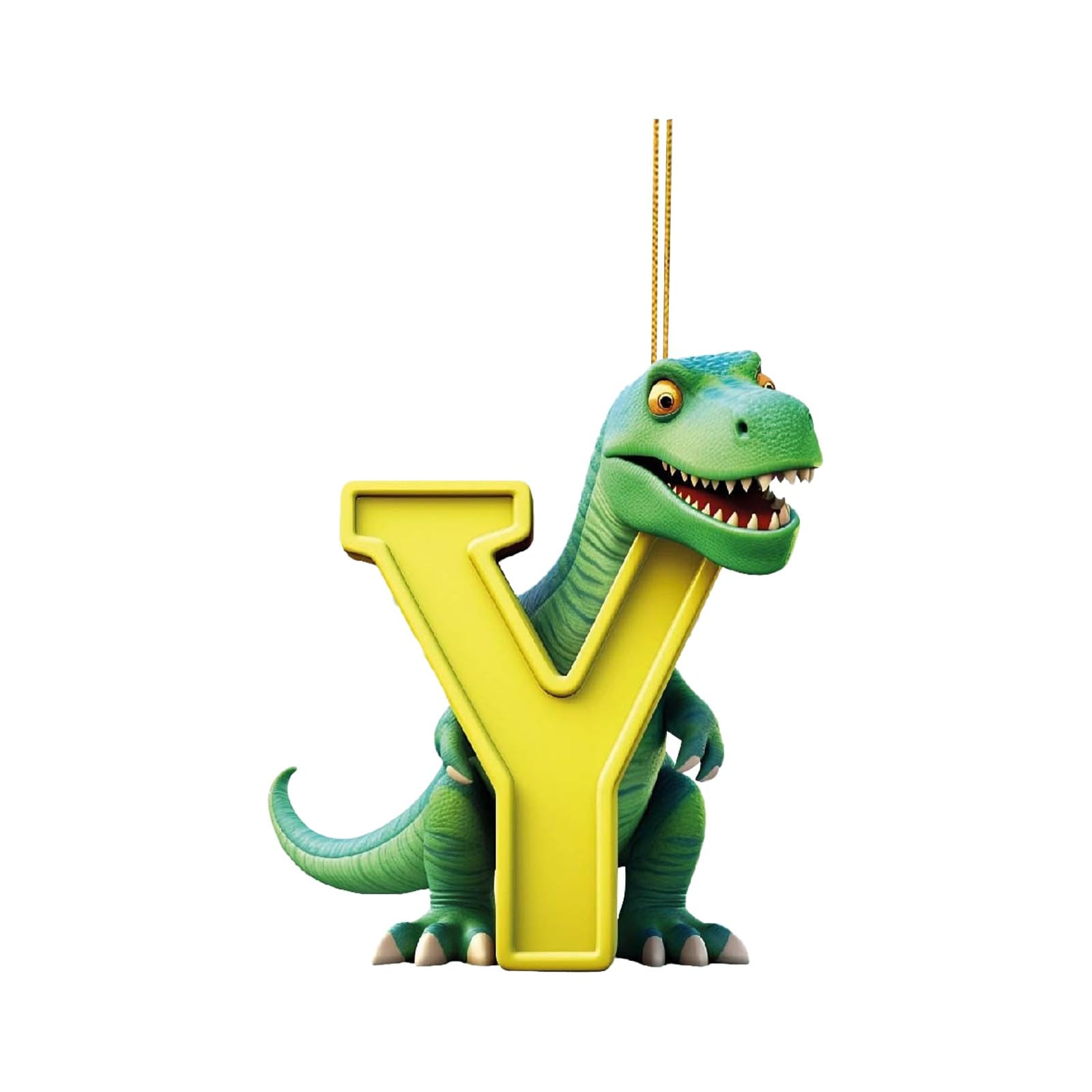 Jmwedia Y Dinosaur 26 English Letters Christmas Tree Decorations - Alphabet Letter Pendant & Tree Hanging Ornament - Home Part Decor