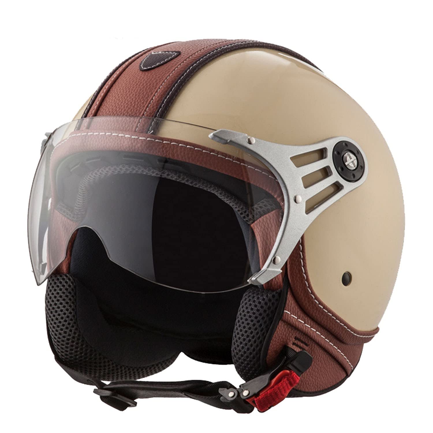 Amazon.co.jp: ヴィンテージモーターサイクルジェットヘルメットレトロ