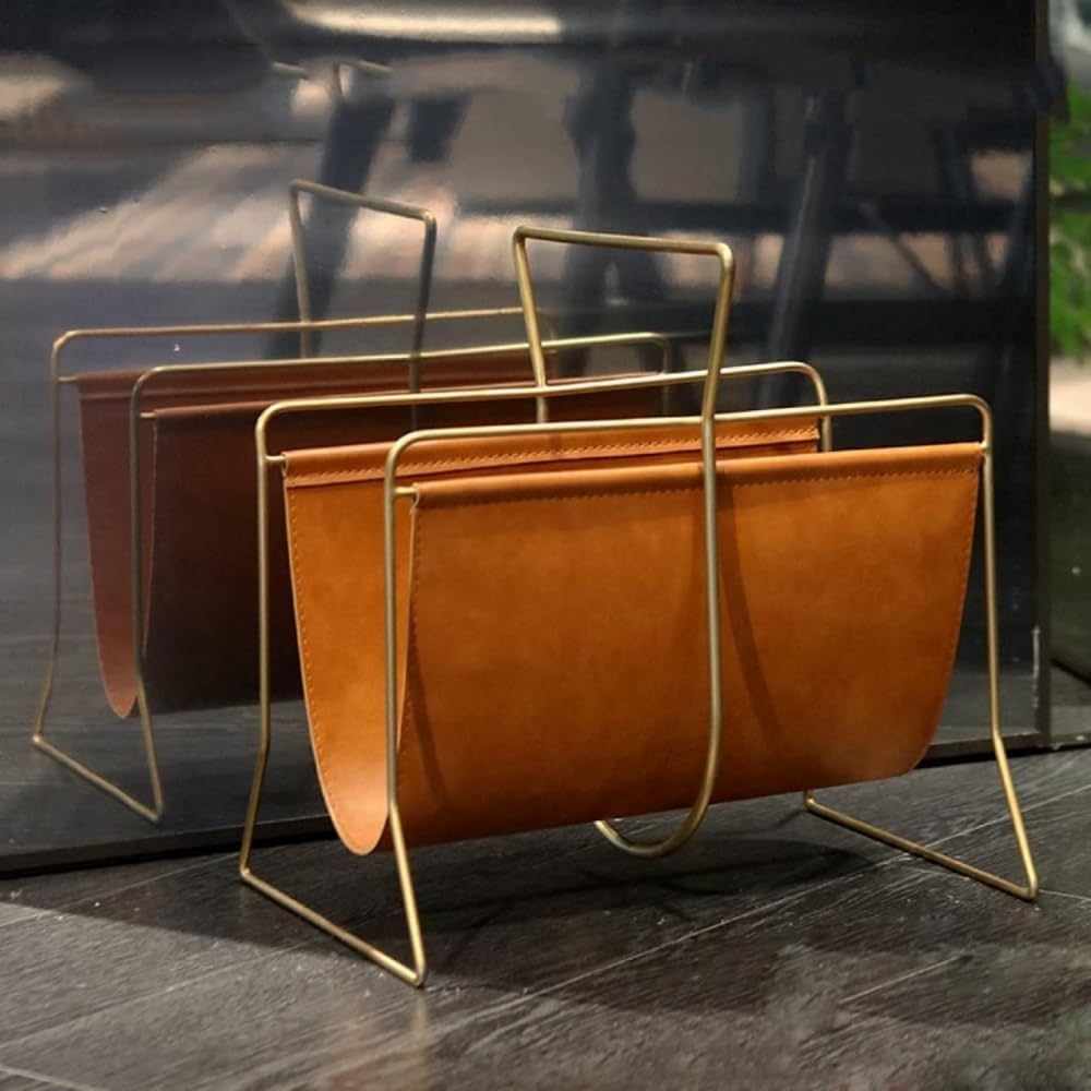 Portariviste Creativo In Pelle Con Maniglia Organizer Da Scrivania Per Casa Soggiorno Riviste Arredamento