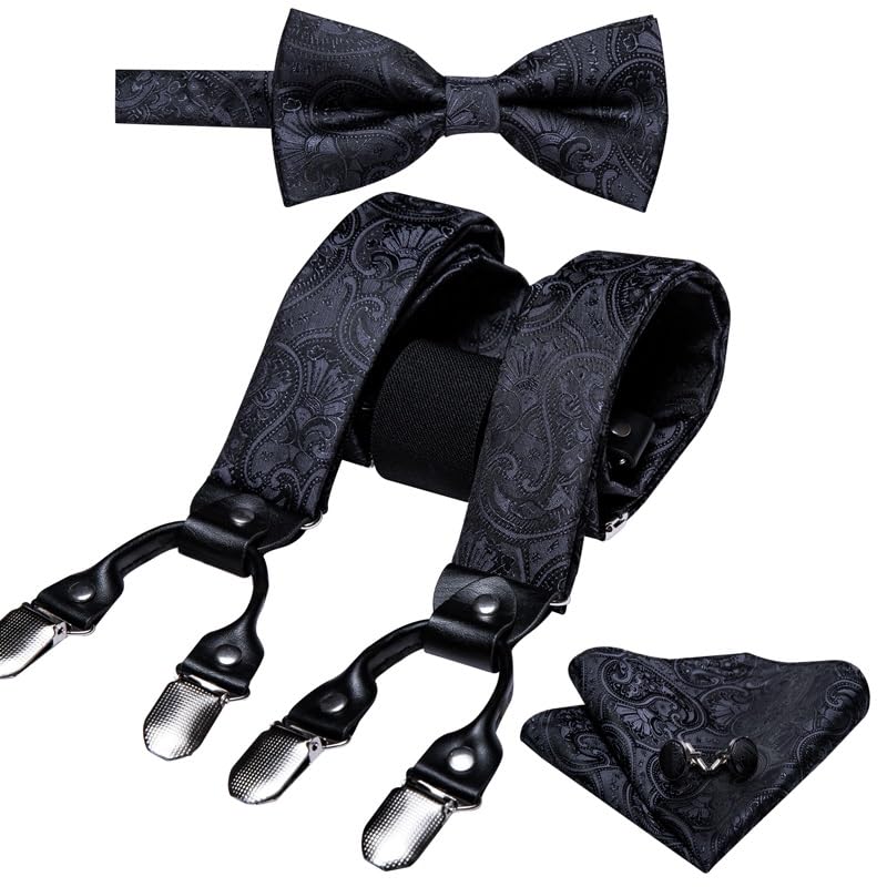 Set corbata y tirantes de seda para hombre miniatura 2