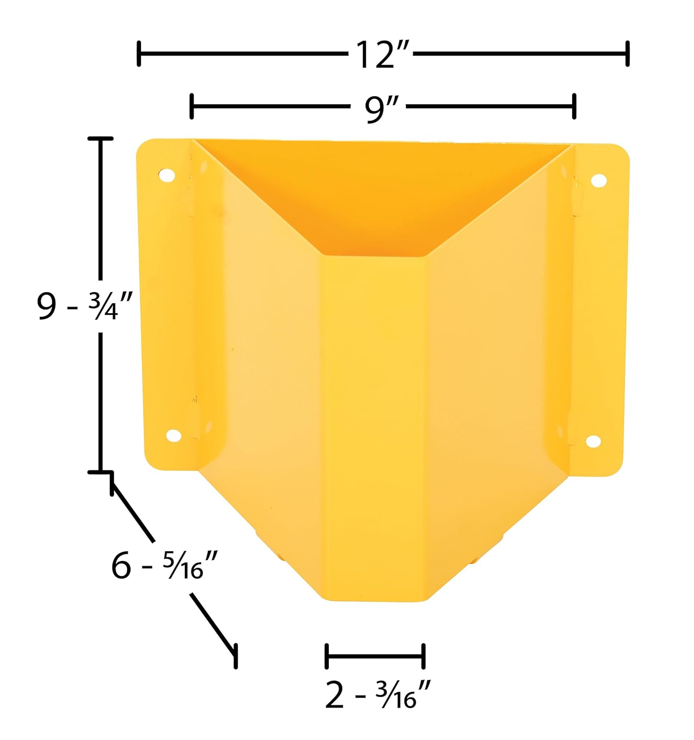 Vestil TMCH-RWC-8 Steel Truck Mounted Wheel Chock Holder Yellow