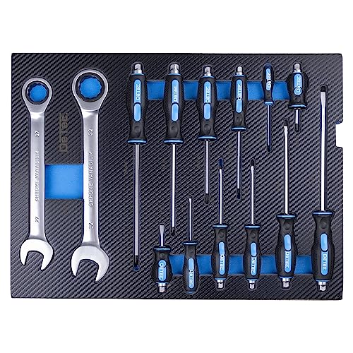 DeTec. 1075 Werkstattwagen Werkzeugwagen mit 7 Schubladen 5 Gefüllt XXXL – Bild 7