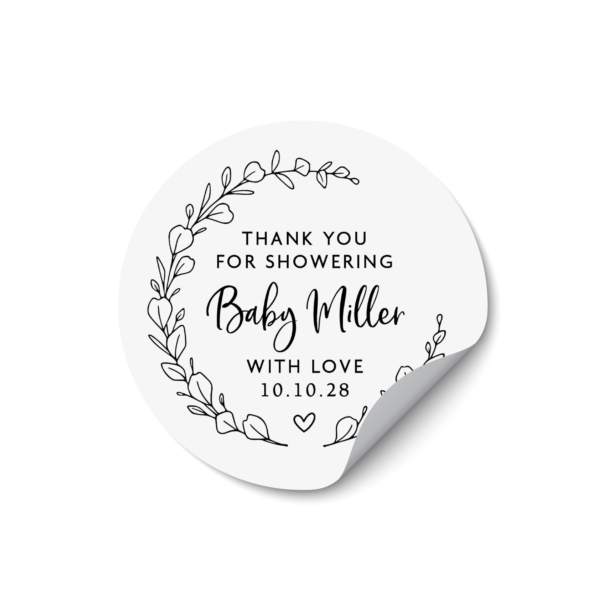 Hello Baby Favour Stickers, Custom Text Labels, Baby Welcome Bag Tags, Personalised Baby Shower Stickers, Elegant Party Decorations, Gift Bag Seals - BS16