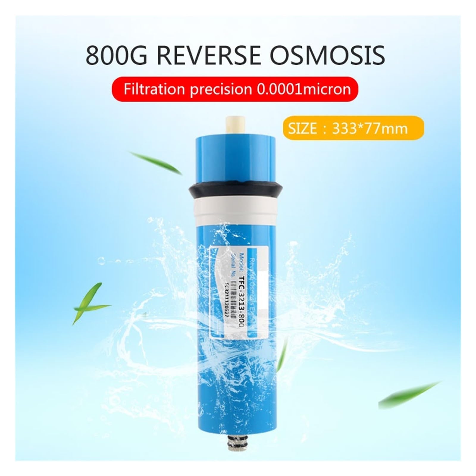 Sistema de ósmosis inversa de membrana RO de flujo de 800G, FTC-3213-cartucho purificador de agua con elemento filtrante de 800 galones