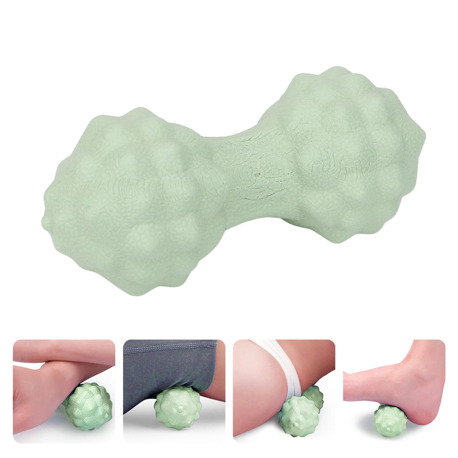 Bola de Masaje de maní, Bola de Movilidad de Doble Extremo Diseño Ergonómico Agradable para la Piel Fácil de Usar para Reducir el Estrés (Verde)