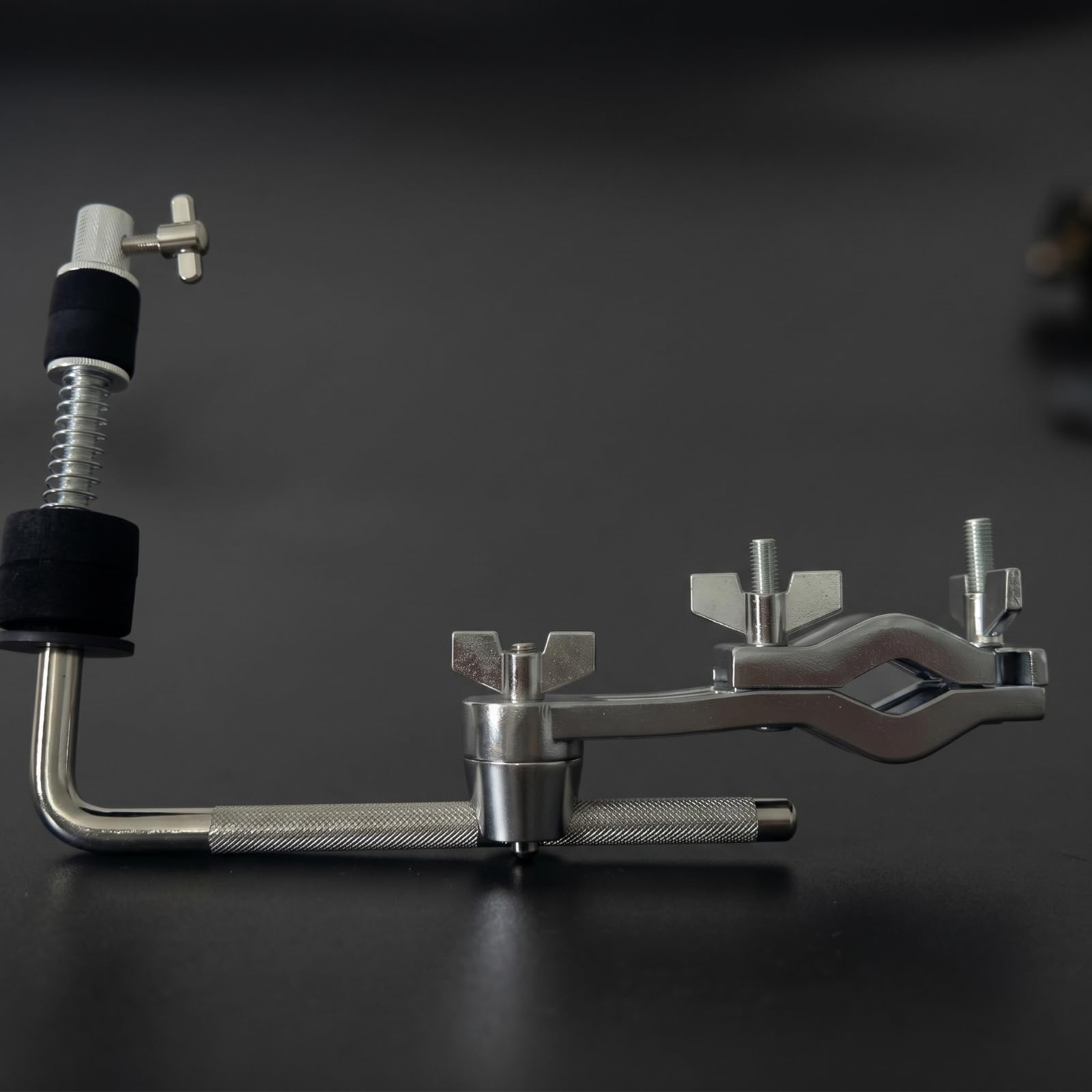 harayaa Support d'Extension pour Cymbale avec Pince Métallique et Tige Longue Moletée pour une Fixation Équipements Percussion Lors s Concerts et Studios