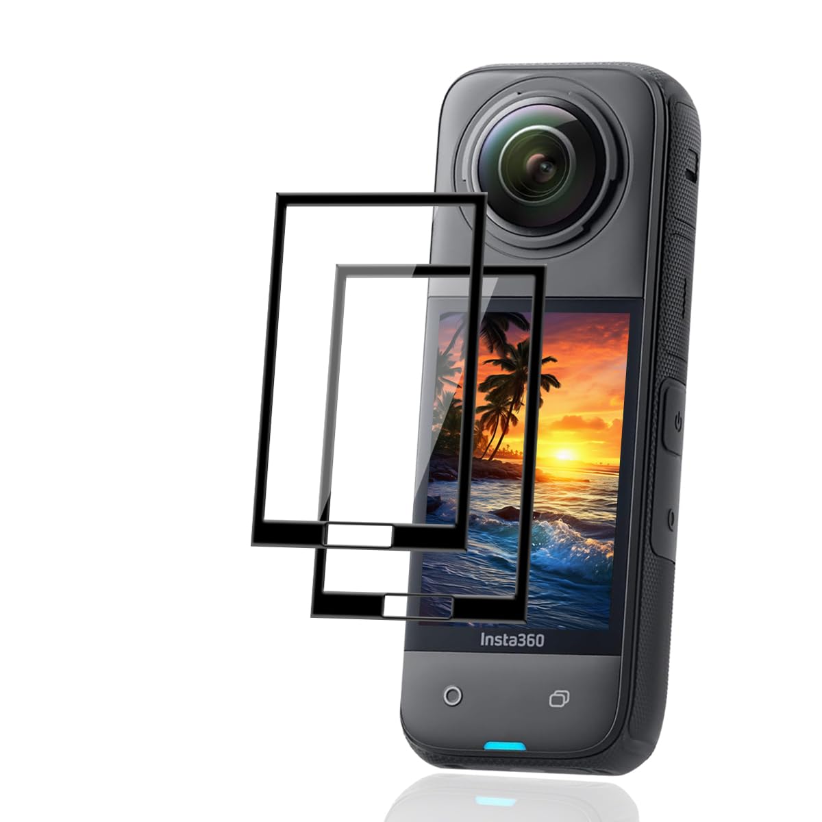 用 Insta360 X5 / Insta360 X4 ガラスフィルム ２枚 【…