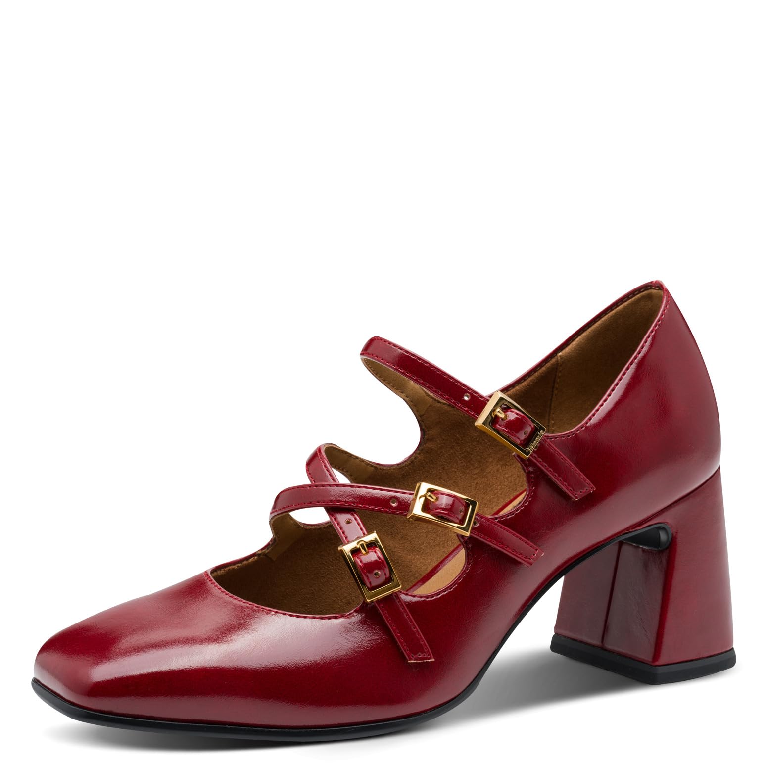 Tamaris 1-22458-45 Women's Pump with Strap, red, 8 UK