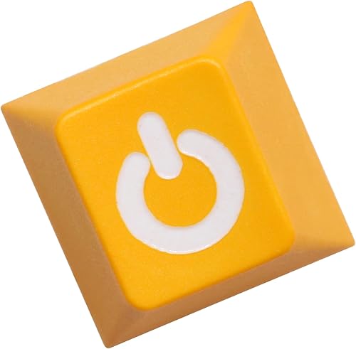 Novedad PC Apagado Apagado Perfil Dip Dye Laser Pbt Keycap para teclado ESC R1 1x Rojo Negro Amarillo (1 Tecla amarilla de apagado de perfil)