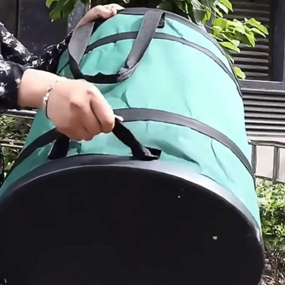 Sacco per rifiuti da Giardino Pop-up, Panno Impermeabile Oxford, autoportante, Verde, 165 l,dei Rifiuti Sacchetti per Il Riciclaggio di Detriti di Foglie da Campeggio 56 x 68 cm