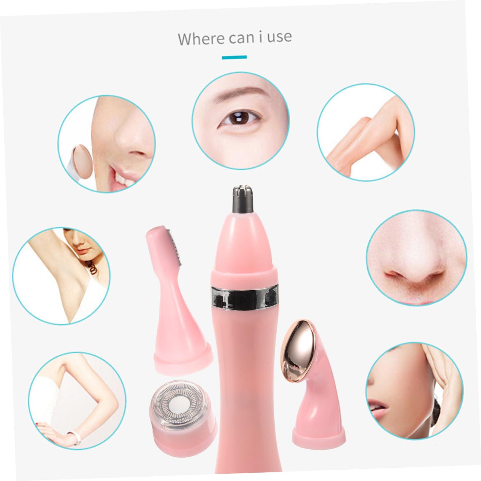 Didiseaon Electric Shaver Hair Removal for Women Razor Hair Remover Epilators Trimmer Beauty Tool Battery Operated