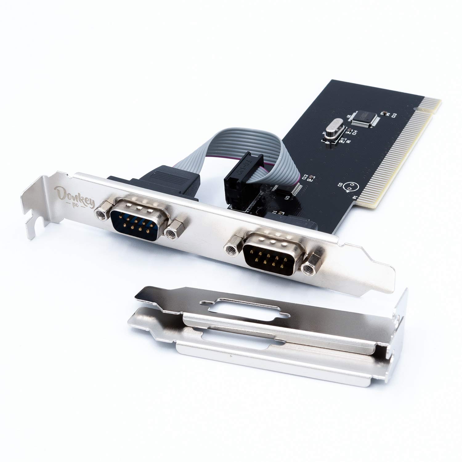 Tarjeta expansión PCI de 2 Puertos Serie DB9 PCI Pines RS232 Adaptador de Tarjeta para Ordenador. Ideal para impresoras de Tickets, lectores de códigos y Similar.