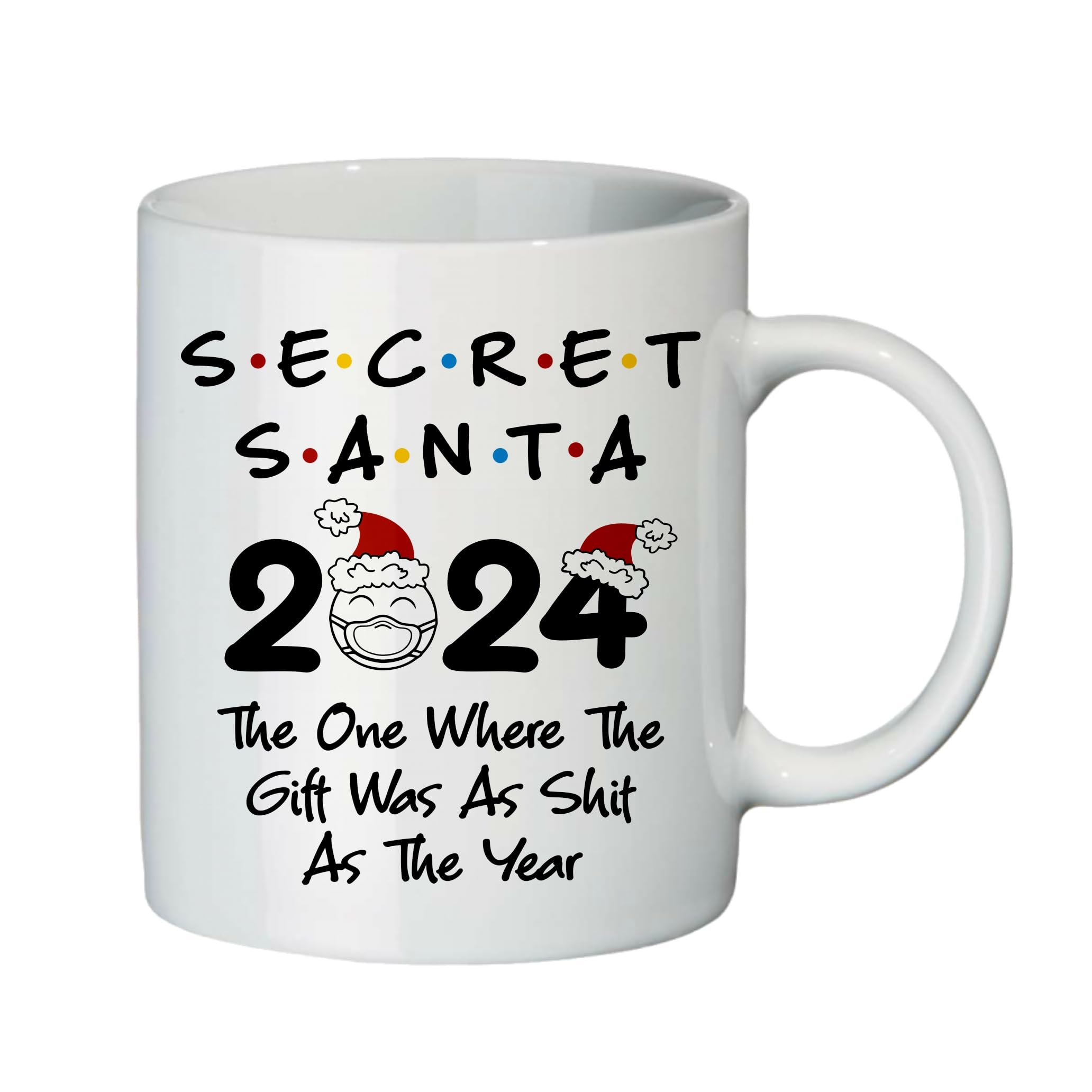 Secret Santa 2022 Mug, Funny Humour Secret Santa Gifts Mug, Coffee Mug Secret Santa for Under 10 Humour Secret Santa Gift Idea, White