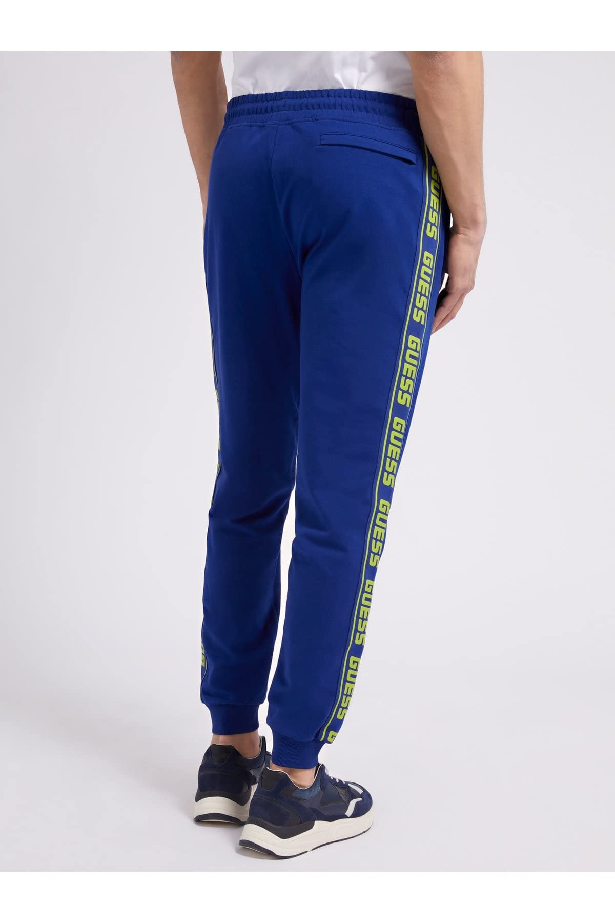 GUESS Męskie joggery z logo Eco Arlo, Ogórecznik Blu, L