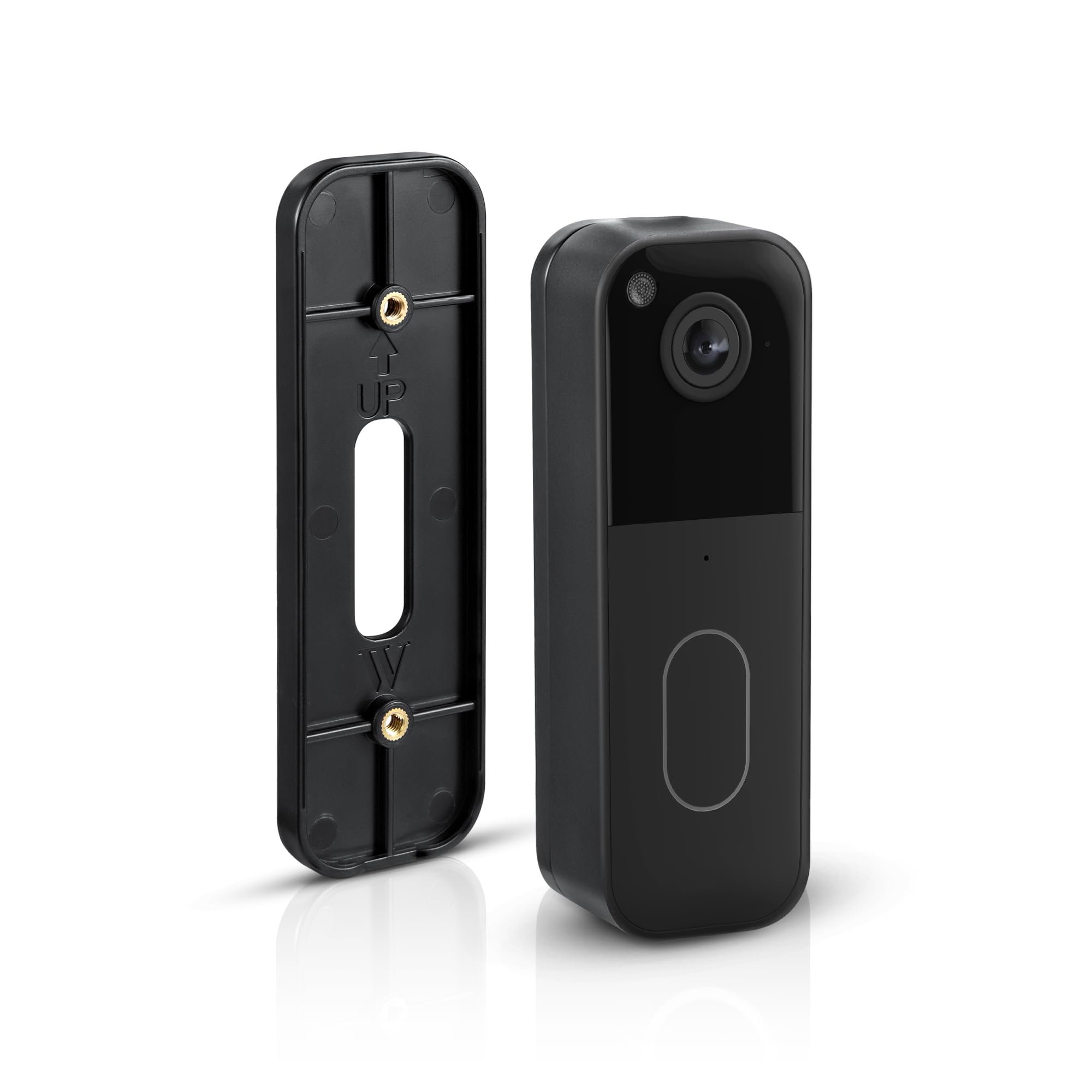 No-Drill Mount Compatible with Blink Video Doorbell Only - Wall Mount/Mounting Bracket for Blink Security Wireless System (Black)