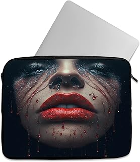 شنطة لاب توب كاجوال مطبوعة بسوستة من تات للاب مقاس 14 بوصة -546 أسود