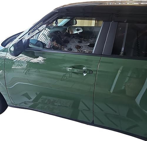 Miniatura 2 de Deflectores de visera de ventana lateral tintados color negro, protectores de lluvia compatibles con Kia Soul 2020 2021 2022 2023 EX GT-Line Turbo