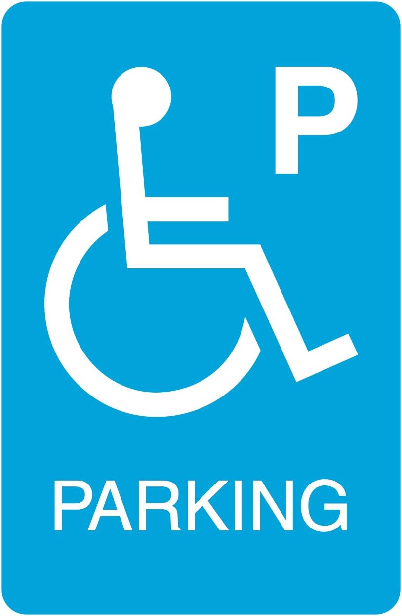 Blue Handicap Symbol Parking Print Car Lot Business Office Sign Aluminum Metal