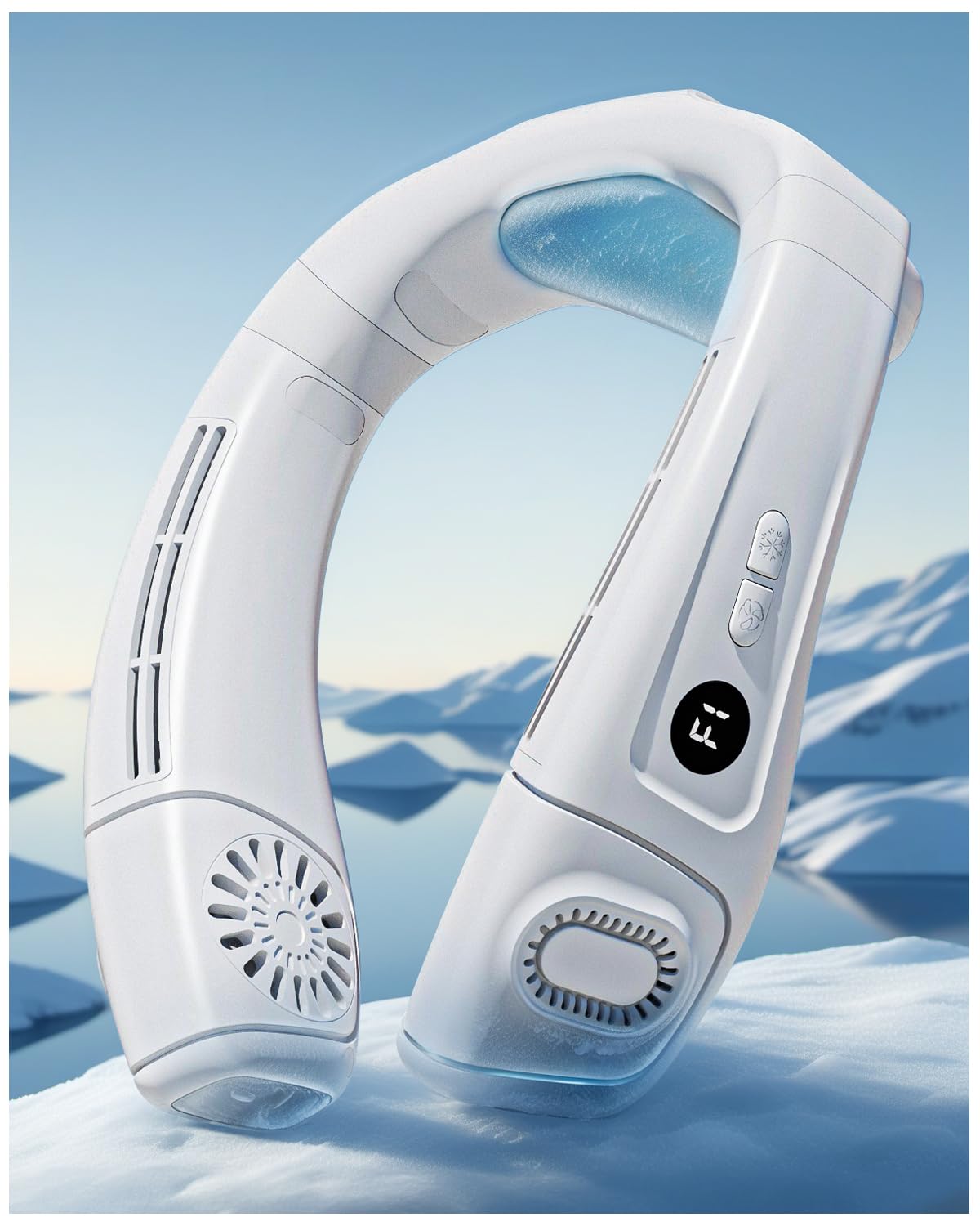 Peltie Dual COOLING FAN ネッククーラー ホワイト BWS ハイクラス ワイドペルティエ&スプリットファン ネック