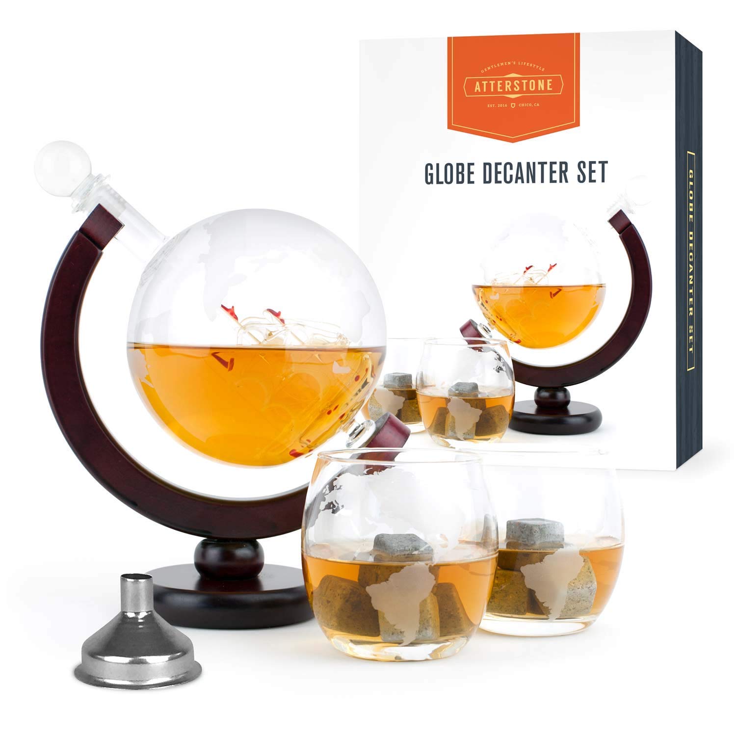 Buy Atterstone Whiskey Decanter Set Globe Decanter Whiskey Decanter