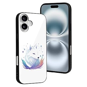 Amazon.com: White Fox Phone Case Clear Phone Case Cover Non