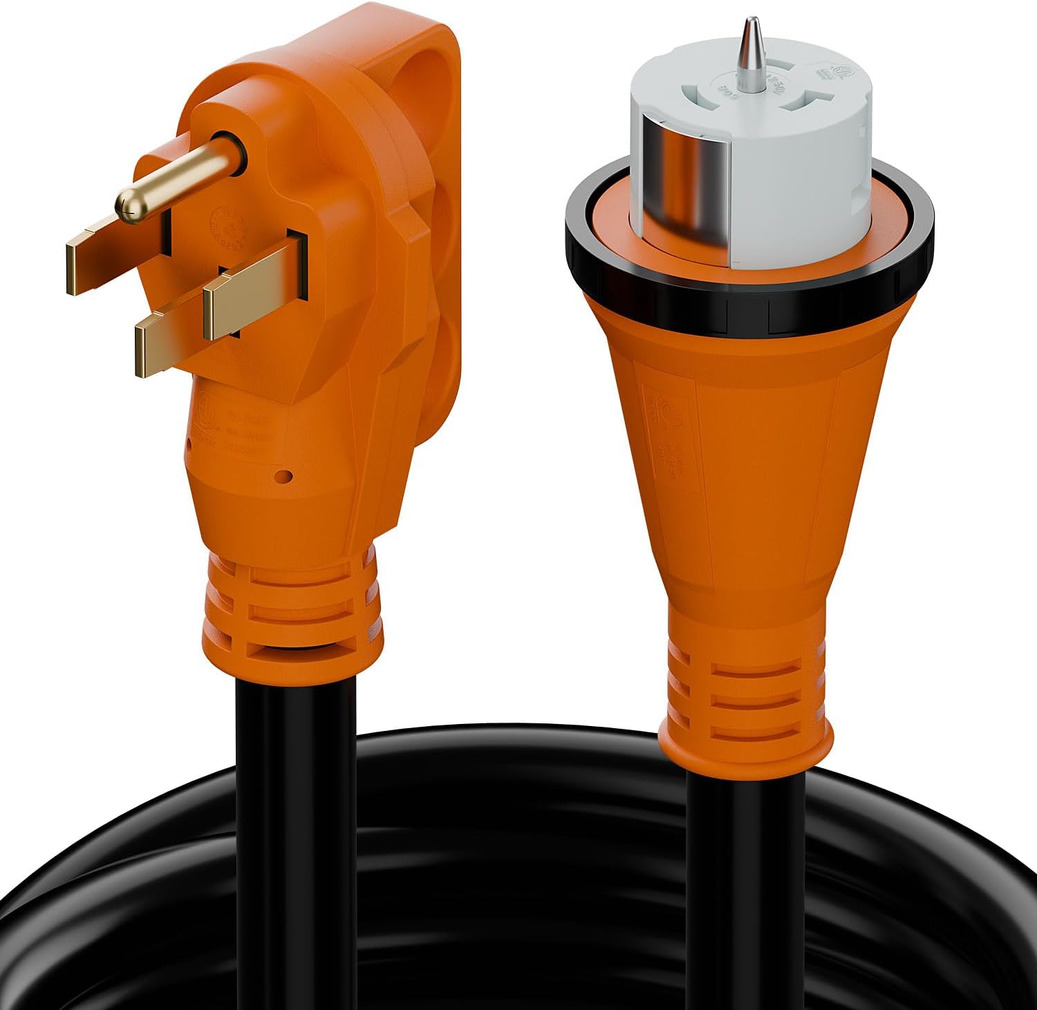 Nema SS 2-50P Waterproof RV 50Amp Power Inlet Box and SS 2-50P Extension Cable 25 FT, AC0070