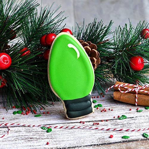 Christmas Light Bulb, Sweet Cookie Crumbs Cookie Cutter Set, 3 Piece, Stainless Steel, Dishwasher Safe #TOP3