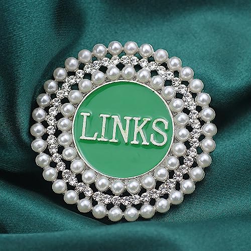 Image of Pearl Sorority Brooch for Women Greek Sorority Paraphernalia Gift Green Sisterhood Jewelry for Soror Sister