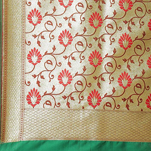 Banarasi Silk Works maroon banarasi silk saree – image 4