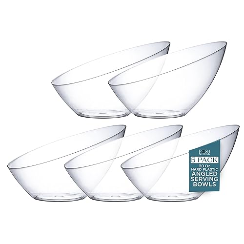 Posh Setting Crystal Clear, Disposable Premium Hard Plastic Medium Angled