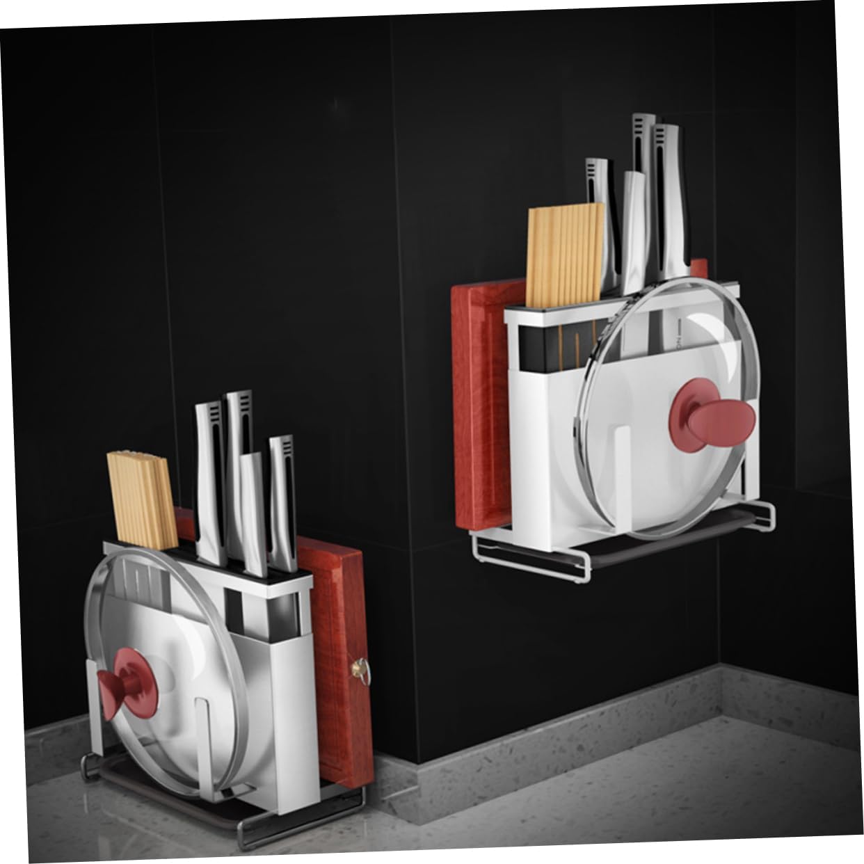 Alipis Chopper Knife Holder Utensil Rack Multi-functional Knife Storage Cutting Tool Holder Cutter Shelf