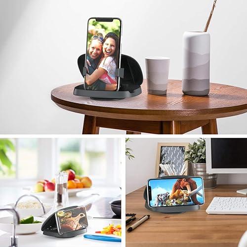 Miniatura 7 de Soporte de teléfono celular para automóvil, soporte vertical horizontal para teléfono con rotación de 360 para tablero de instrumentos compatible