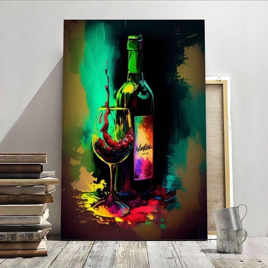 Art mural de style abstrait vin impressions sur toile décoration murale maison