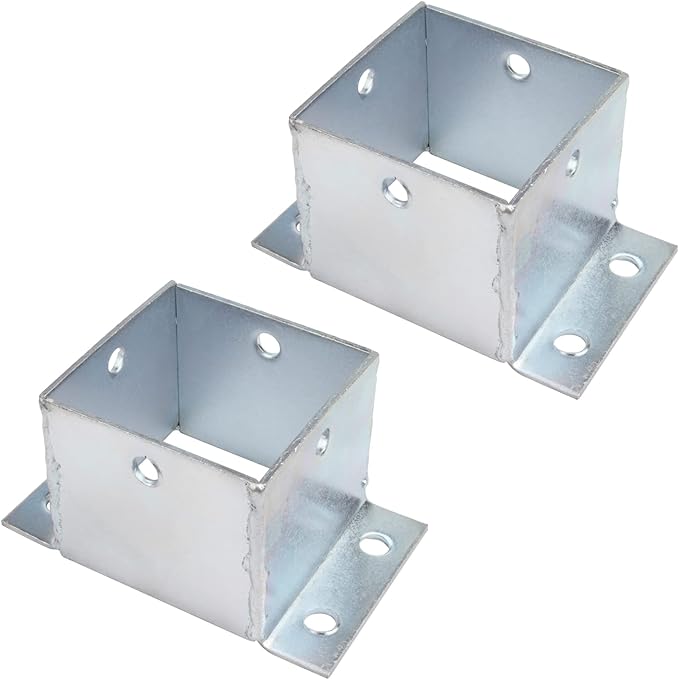 2 Pcs 4x4 Post Base, Deck Post Base Inner Size 3-1/2