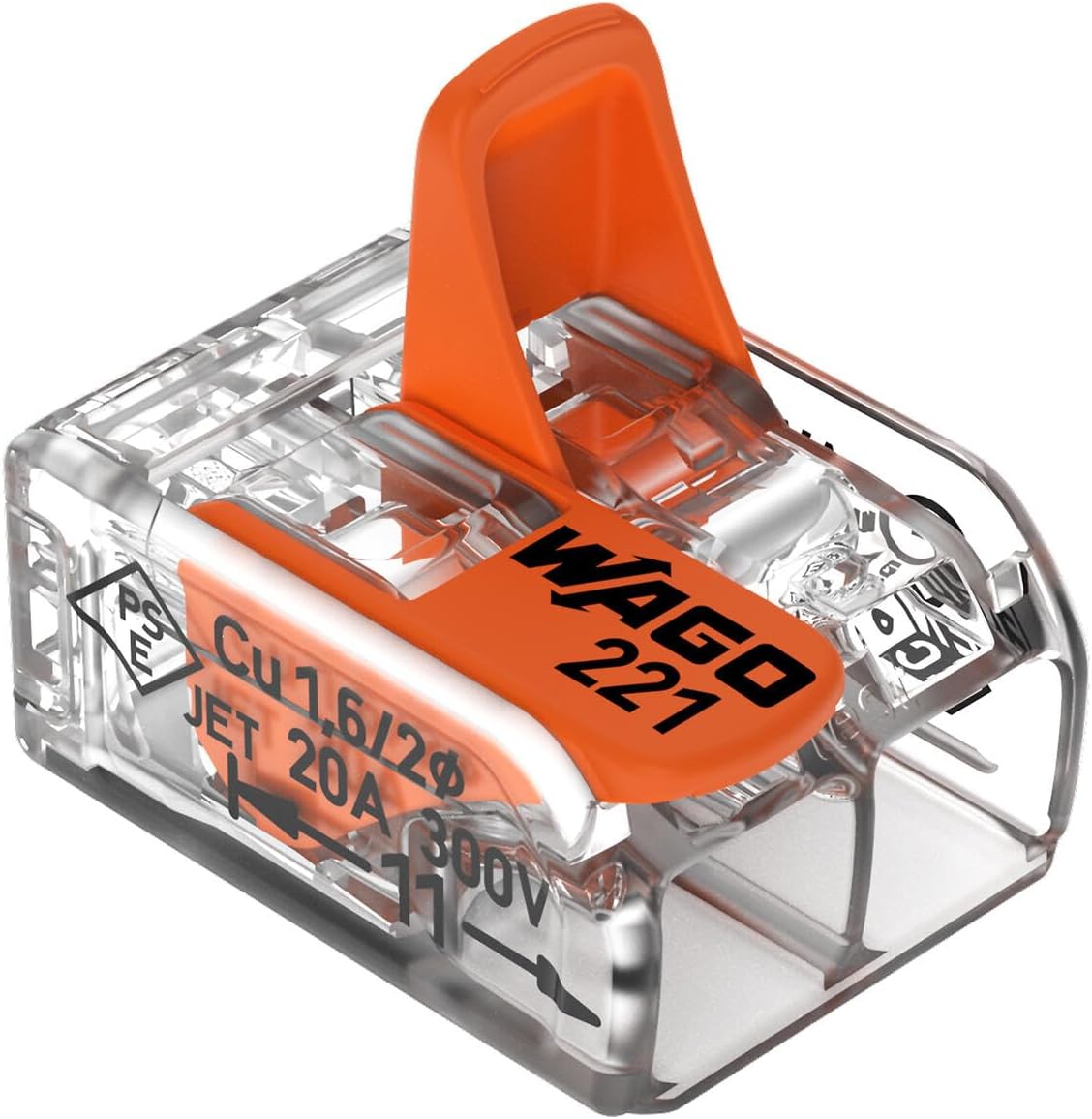 221-412 2-Conductor Compact Splicing Connectors (Pack of 16) wire connector