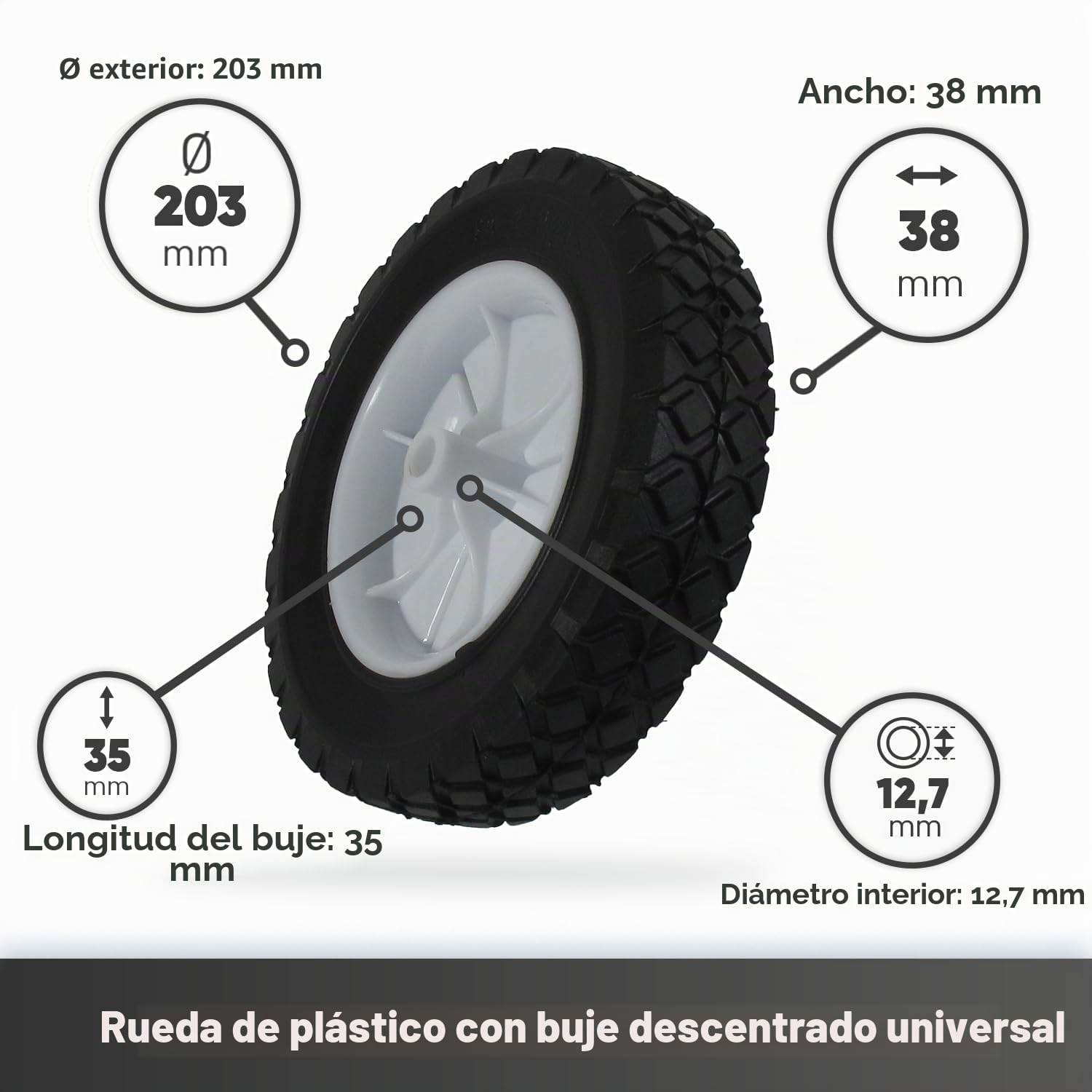 Greenstar 27910 Rueda de plástico