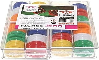 Engelhart 320942 - Spiel- und Roulettechips mit Wertaufdruck, 240 Stück